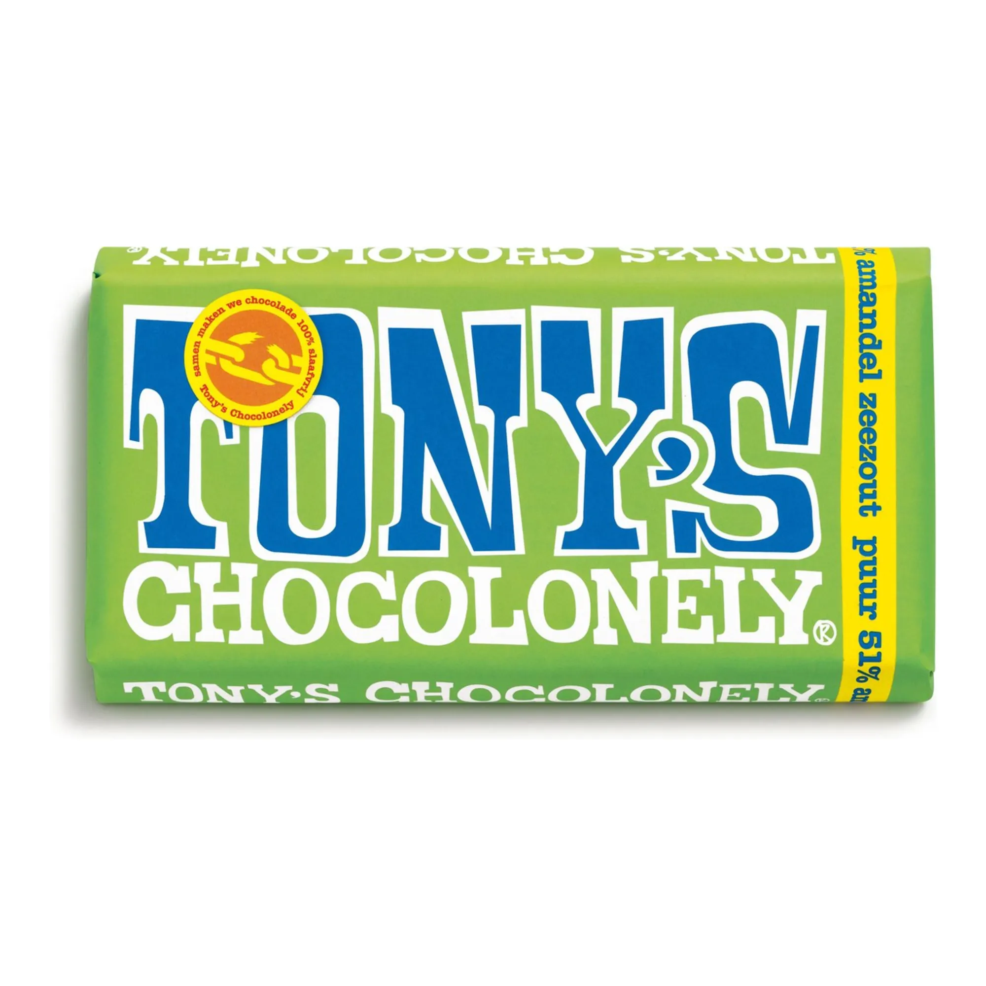 Tony’s Chocolonely Reep Pure Chocolade Amandel & Zeezout (15x 180gr)