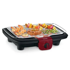 Tefal Easygrill Adjust Barbecue électrique de table, 2300 W – Noir/Bordeaux