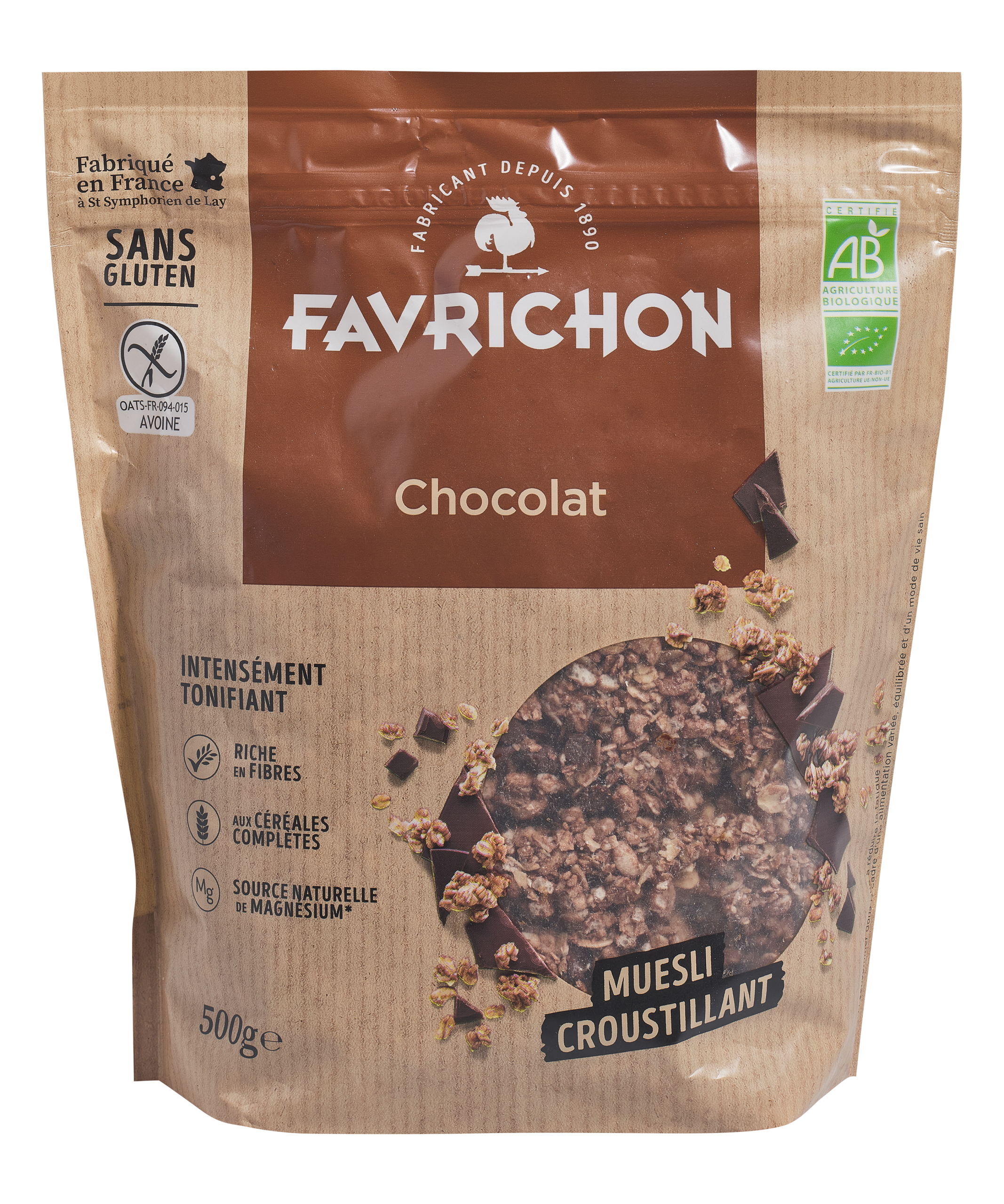 Favrichon Muesli Croustillant Chocolat 500G
