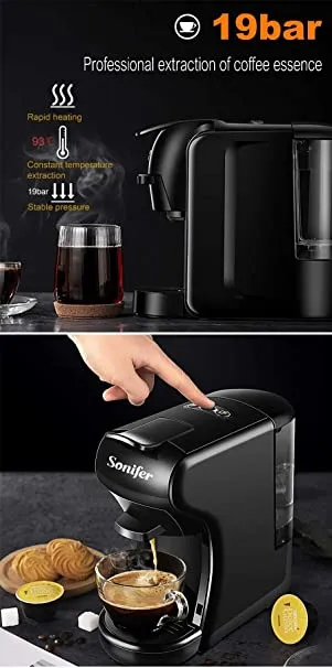Sonifer Cafe 3 en 1 Multi Capsule Machine Cafetière 19 Bar Capsule Machine SF-3551 – Image 5