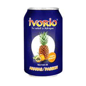 Ivorio -Jus Ananas Passion Sans Colorant Sans Coserverteur Sans Arome 100% Naturel – 33Cl