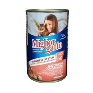 Bouchées au Saumon pour Chat Adulte Miglior Gatto 405g