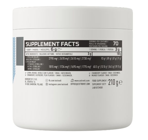 OstroVit Citrulline 210g – Image 3