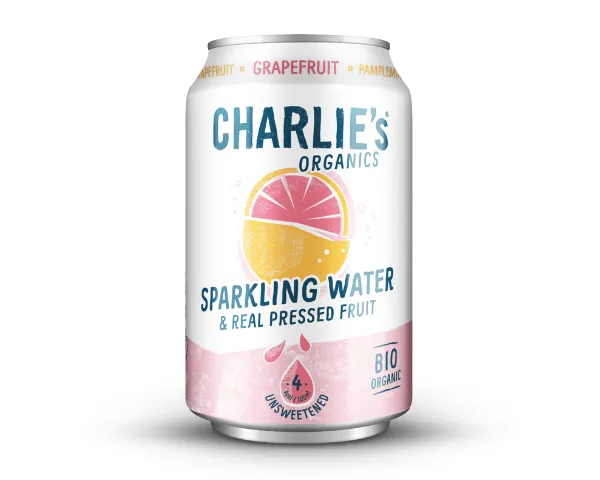 Charlie’s Organic Sparkling Water Grapefruit Bio (12x 33cl) – Image 2