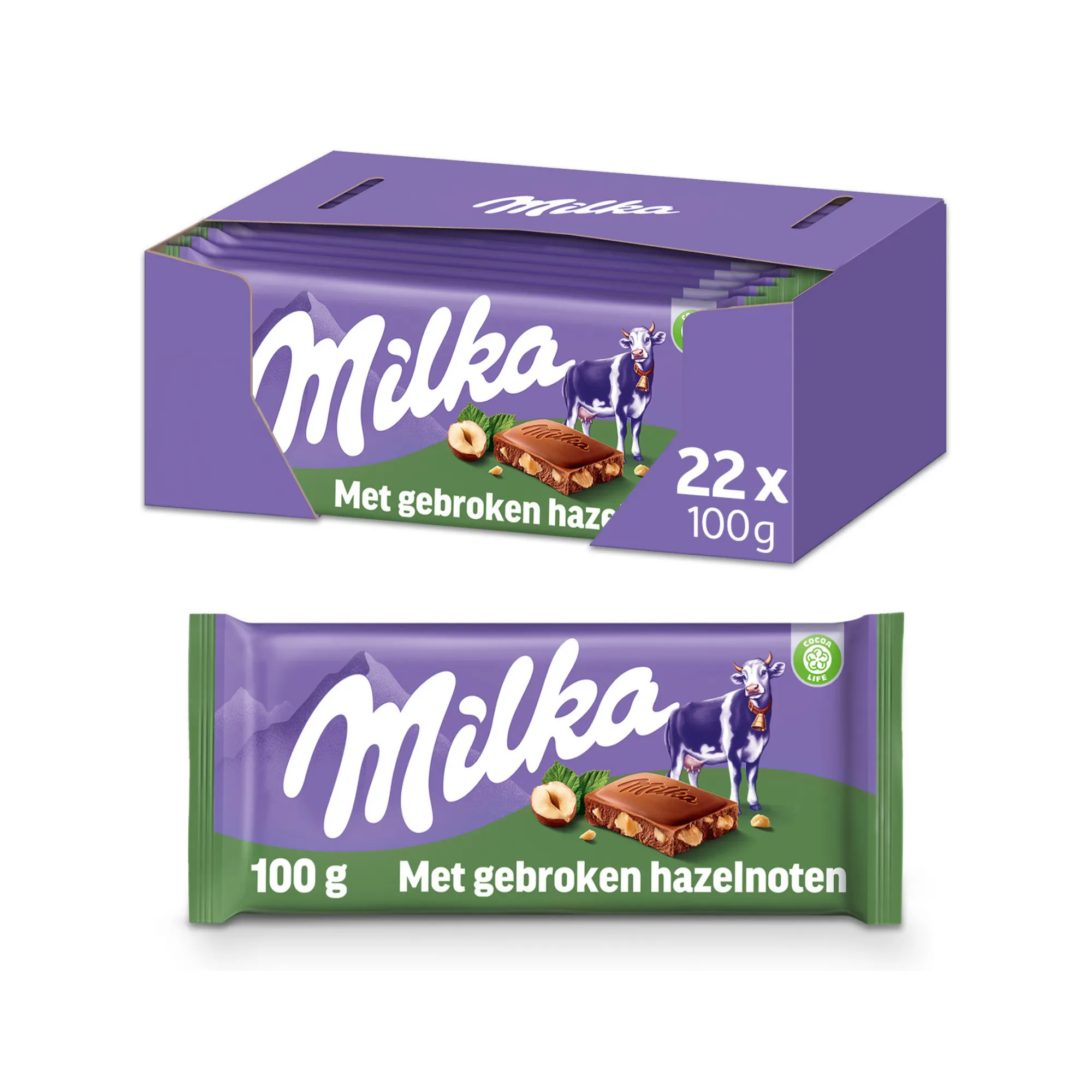 Milka Tablet Gebroken Noot (22x 100gr) – Image 3