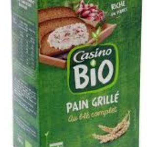 Pain Grillé au blé complet Riche en Fibre Casino Bio 250g