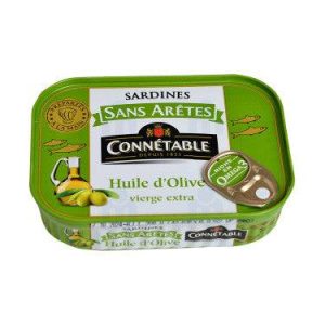 Sardines Sardines Sans Arêtes à l&rsquo;Huile d&rsquo;Olive Vierge Extra Connétable 140 g