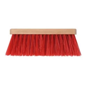 Straatbezem pvc rood 28 cm
