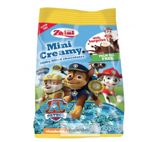 Paw Patrol Mini oeufs Choco crémeux avec garniture crémeuse au lait