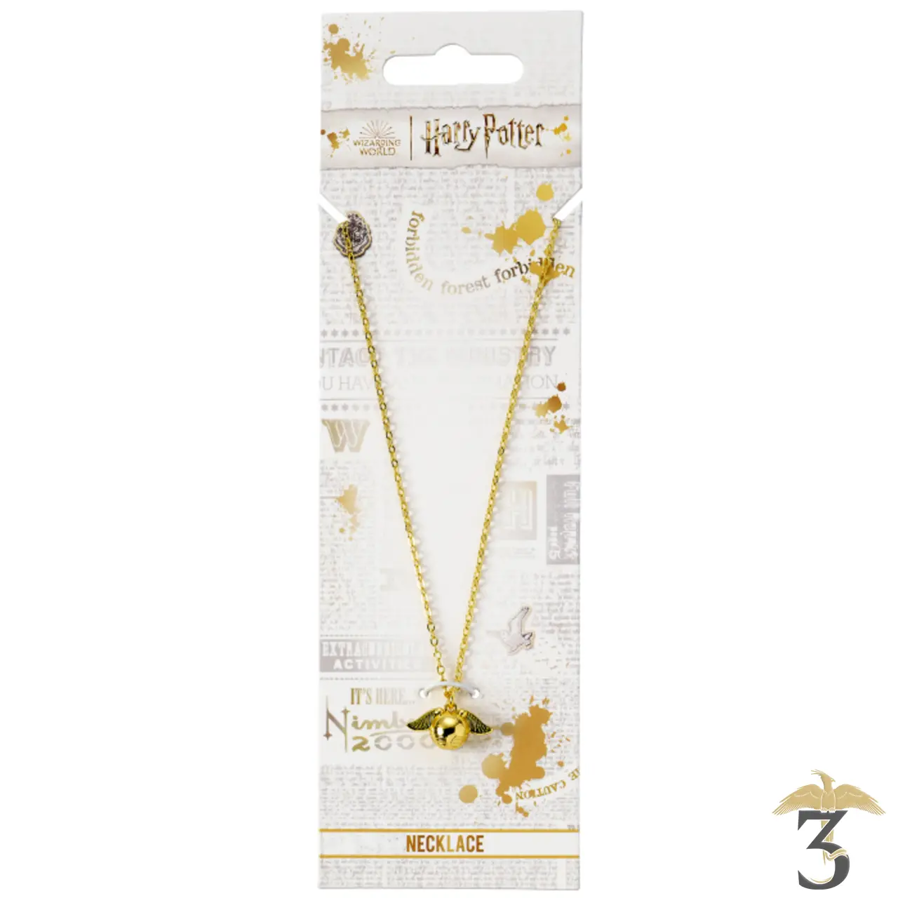Collier vif d’or 3d doré – harry potter – Image 4