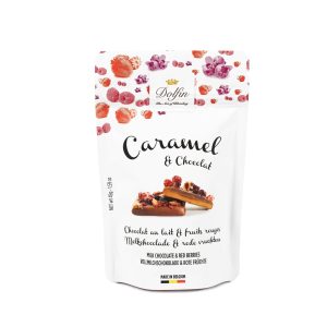 Pochon “Caramel et Chocolat” Chocolat au Lait et Fruits Rouges