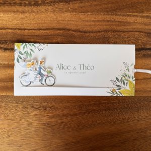 Faire-part coulissant à tirer tandem – à partir de 2.53€ l’unité