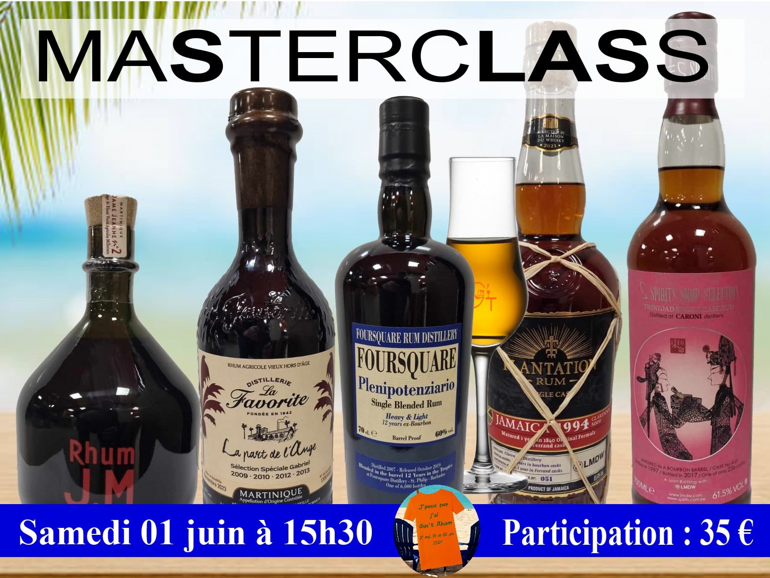 Masterclass “Licornes du Rhum” avec Amaury samedi 01 juin à 15h30