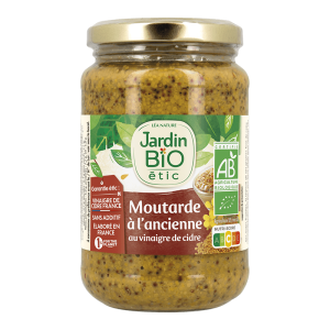 Jardin Bio Moutarde à l’Ancienne au Vinaigre de Cidre 350G
