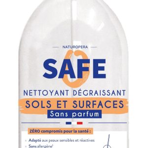 Safe Nettoyant Dégraissant Sols et Surfaces sans Parfum 1L