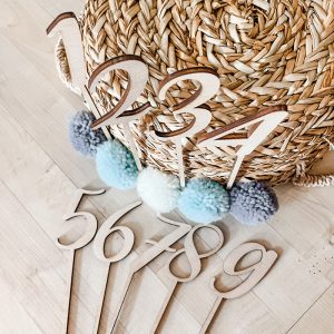 Numéro de table en bois